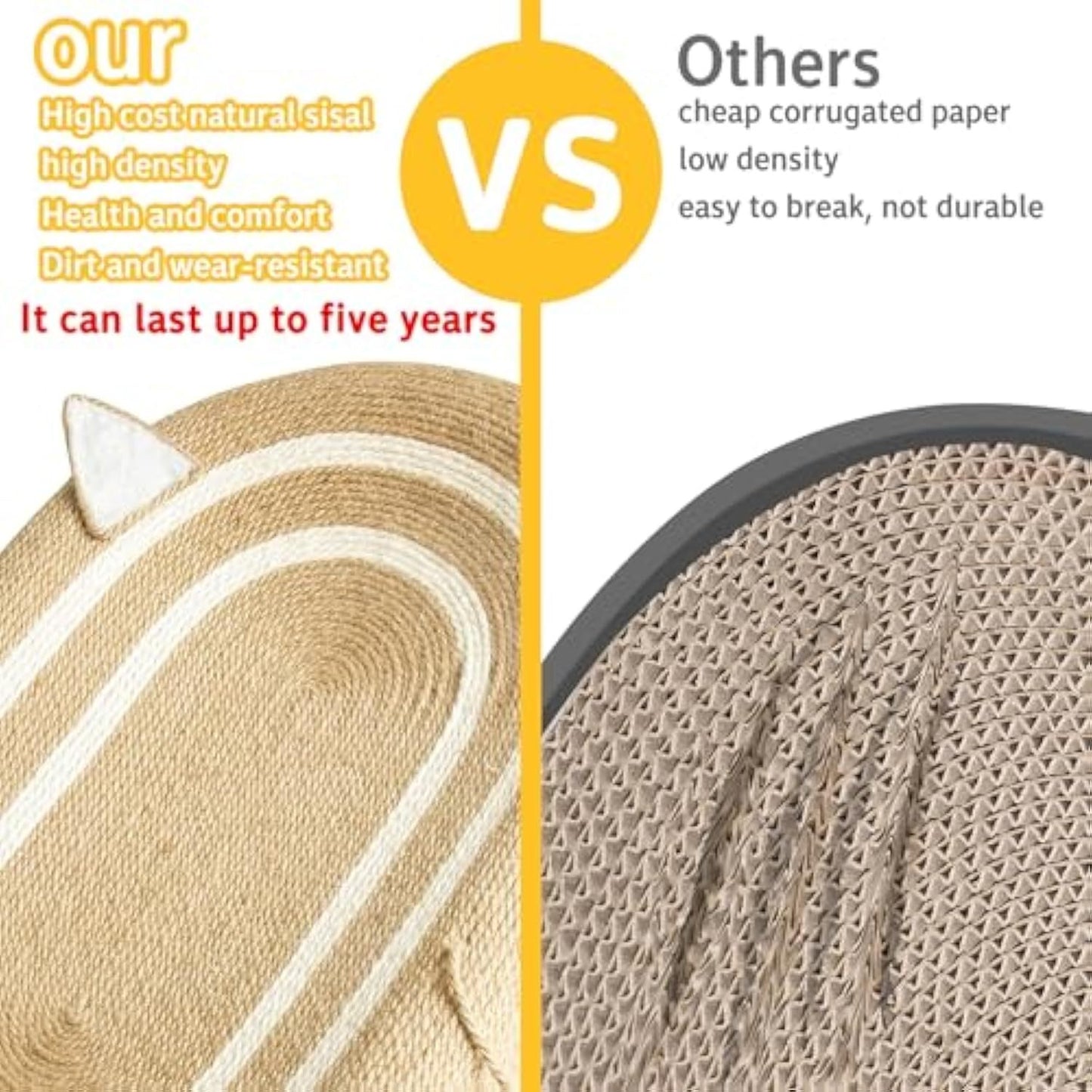3-in-1 Sisal Cat Scratcher Bed