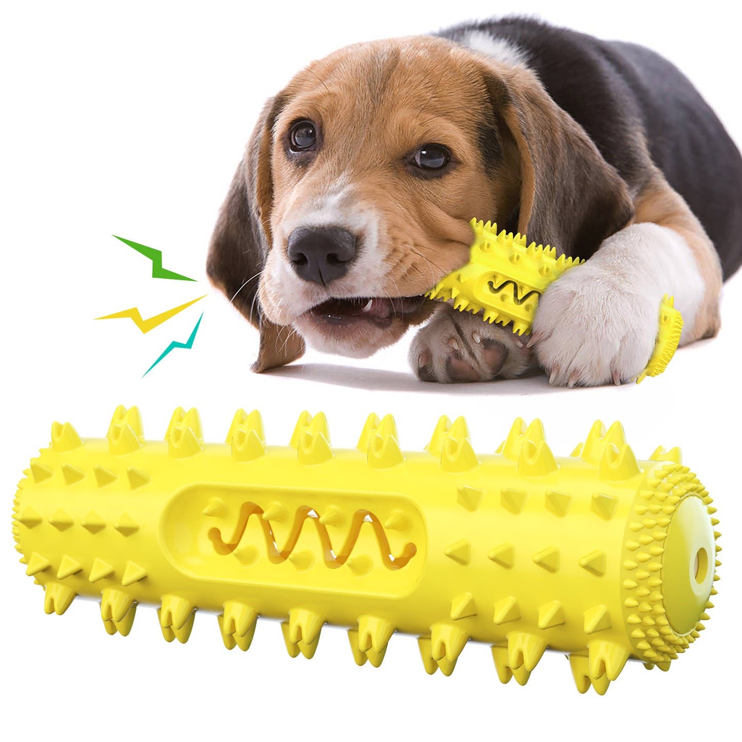 Pet Dog Teething Chew Stick with Toothbrush Feature