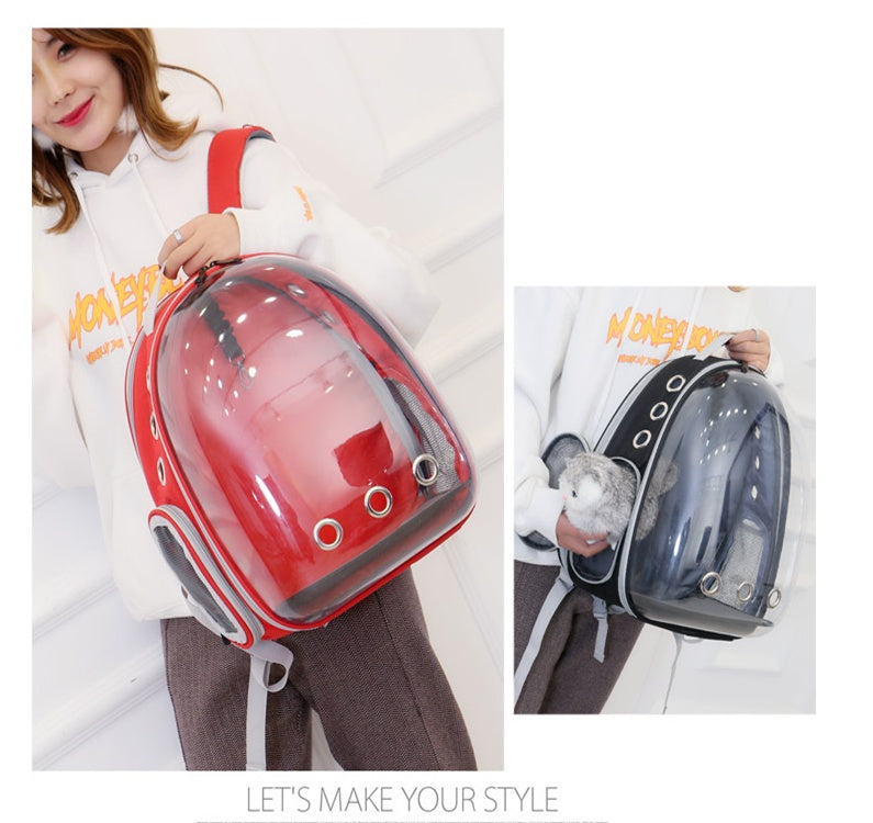 Trendy Transparent Space Capsule Pet Backpack