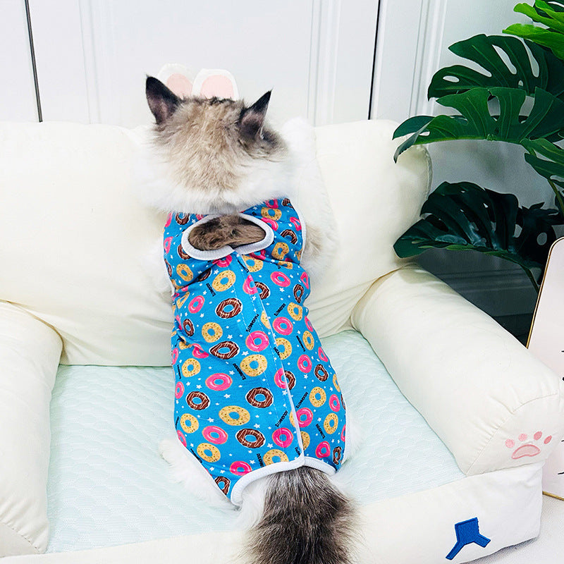 Post-Surgery Recovery Gown for Female Cats