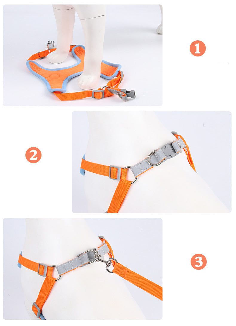 Reflective Soft Mesh Chest Strap Harness