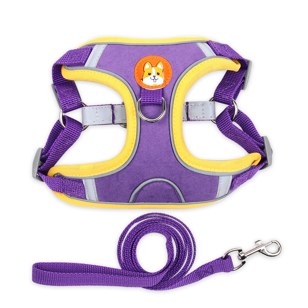 Reflective Soft Mesh Chest Strap Harness
