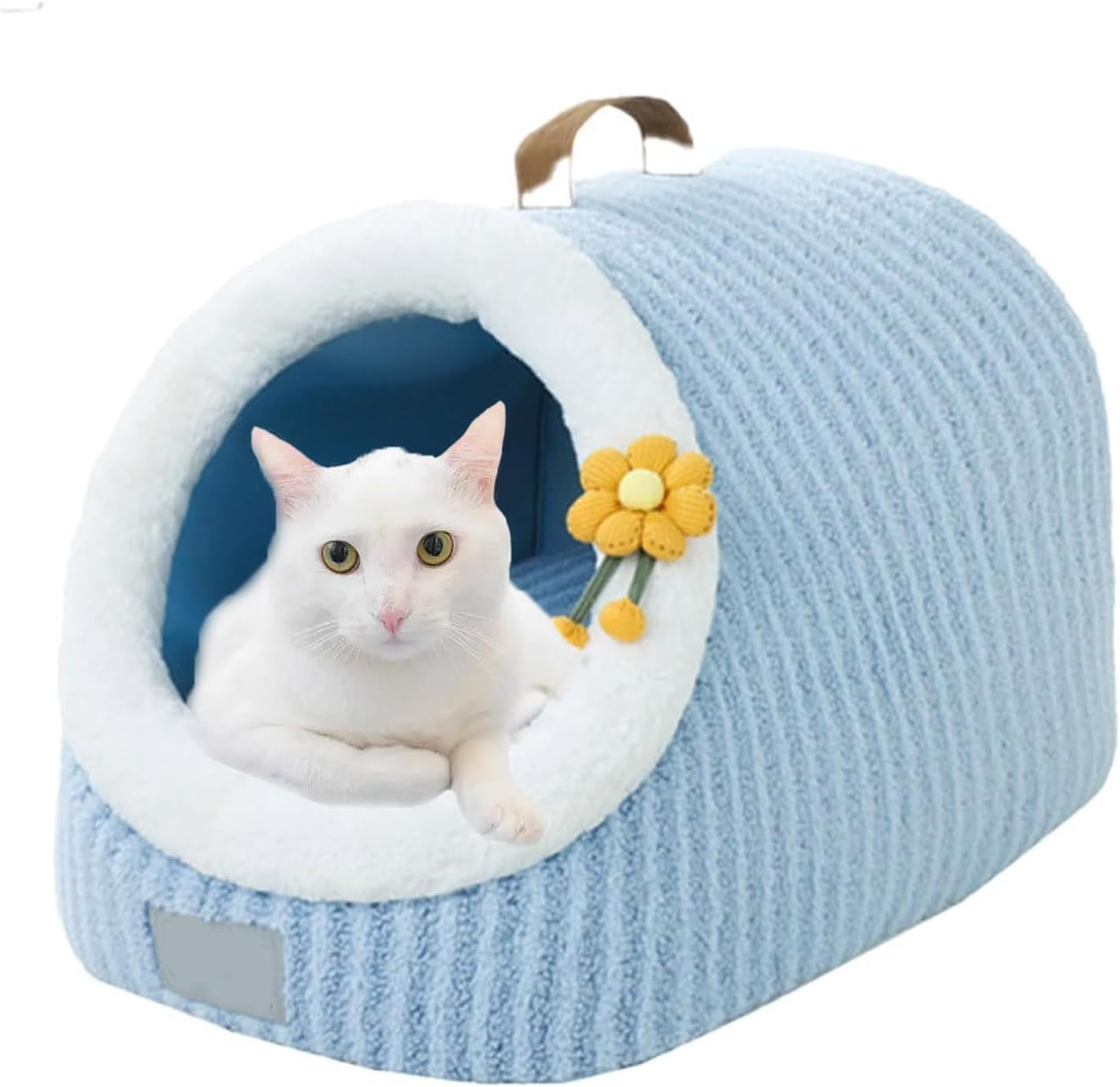 Indoor Cat Bed Cave with Removable Washable Cushion