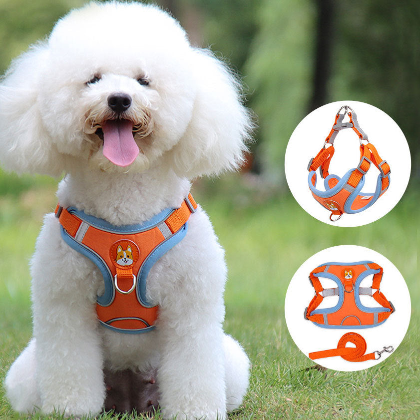 Reflective Soft Mesh Chest Strap Harness