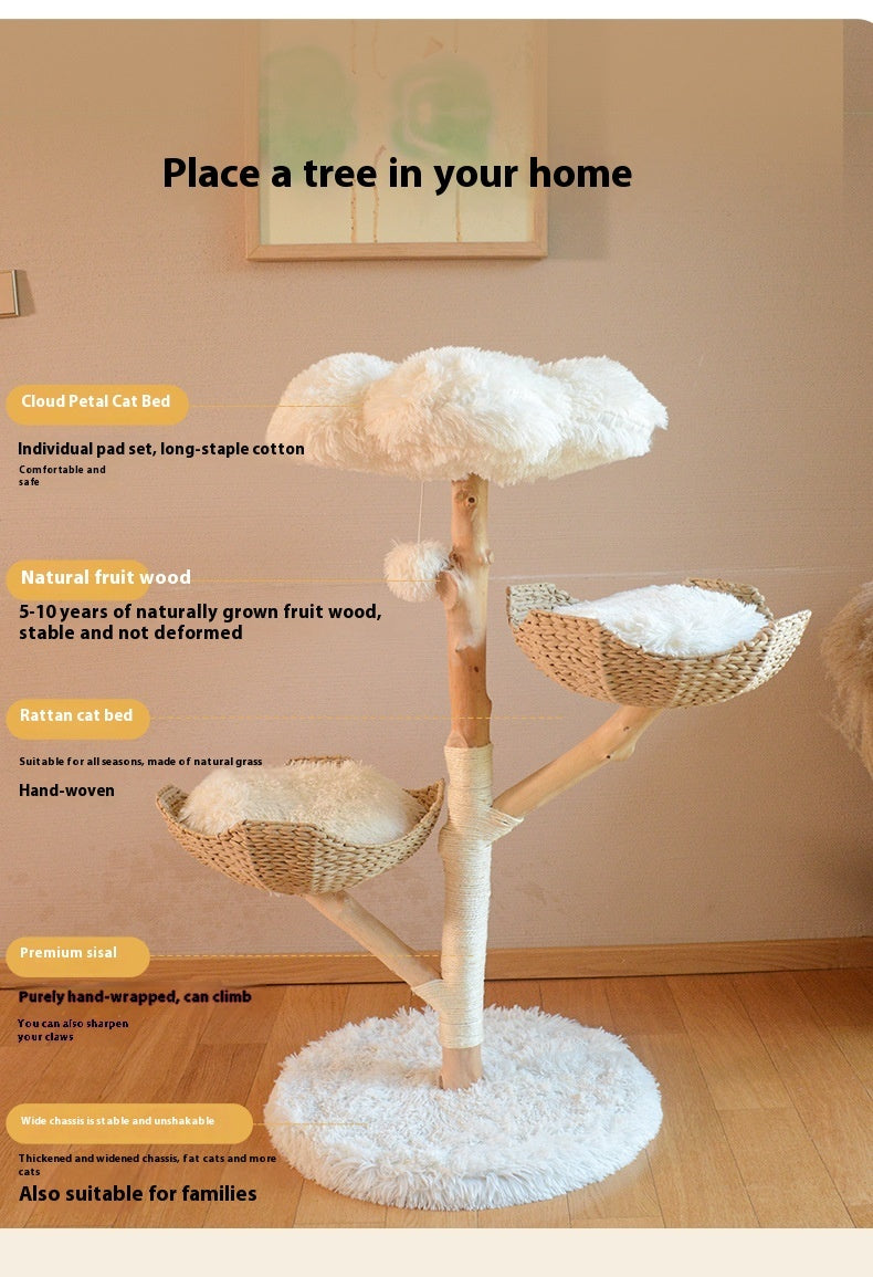 Solid Wood Cat Tree from Natural Fruit Tree