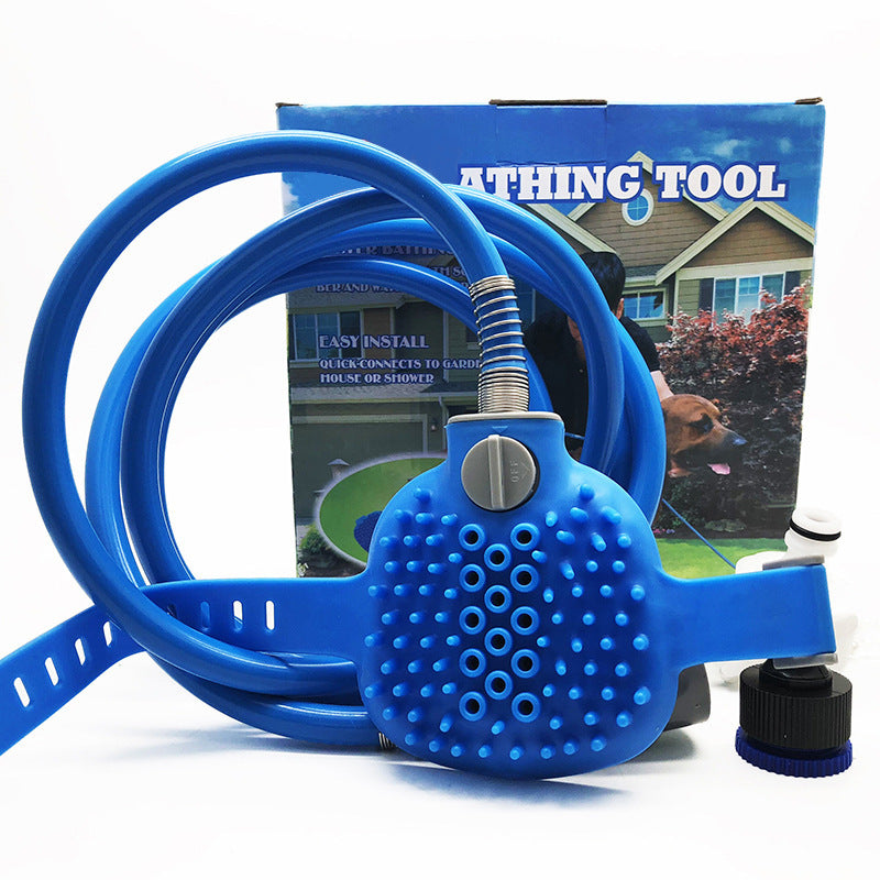 Outdoor Pet Shower & Bath Brush