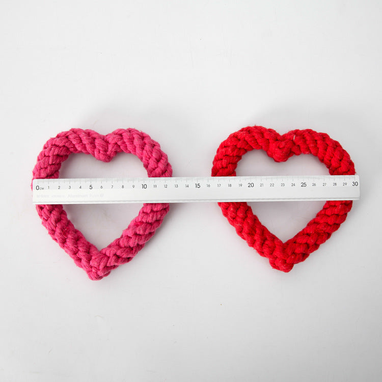 Heart-Shaped Cotton Rope Toy