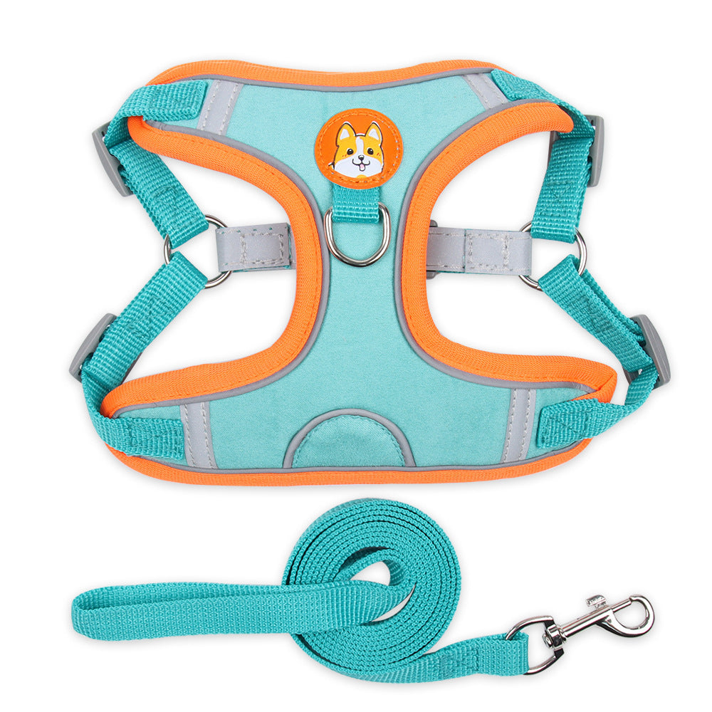 Reflective Soft Mesh Chest Strap Harness