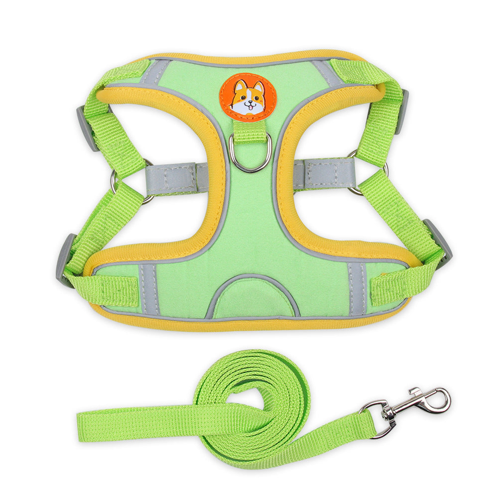 Reflective Soft Mesh Chest Strap Harness