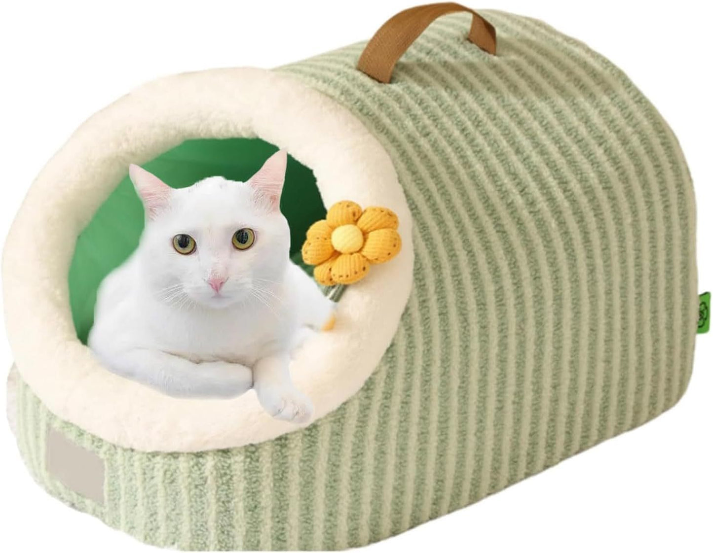 Indoor Cat Bed Cave with Removable Washable Cushion