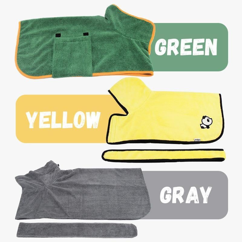 Absorbent Microfiber Pet Bathrobe