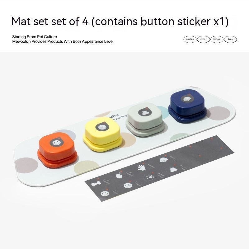 Pet Talking Button Toy – 4 Colors, Recordable & Interactive