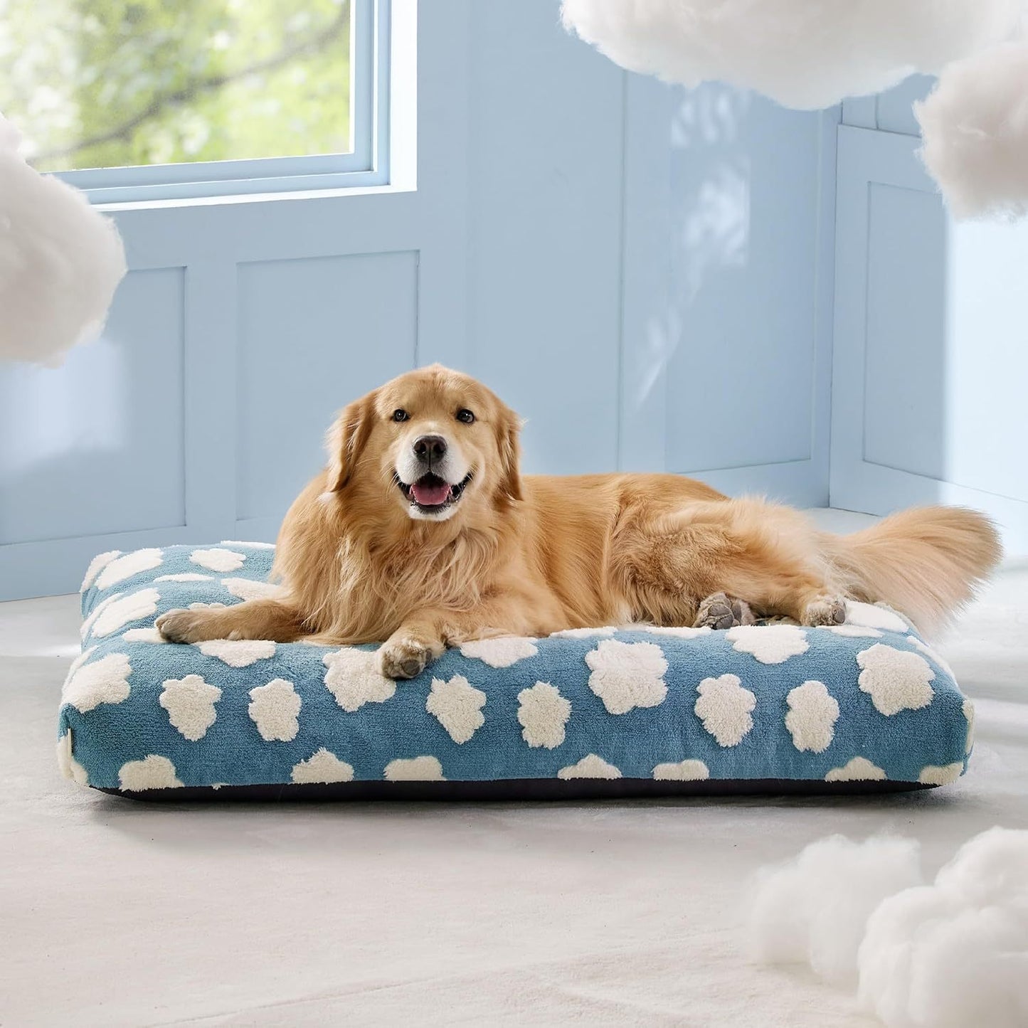 Large Dog Bed with Thick Shredded Foam