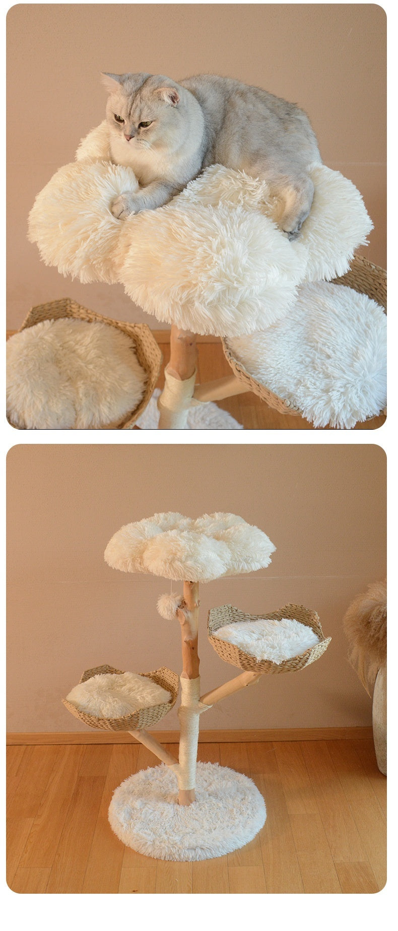 Solid Wood Cat Tree from Natural Fruit Tree