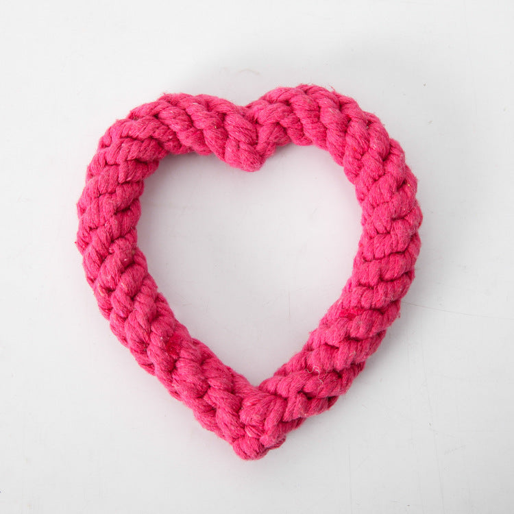 Heart-Shaped Cotton Rope Toy