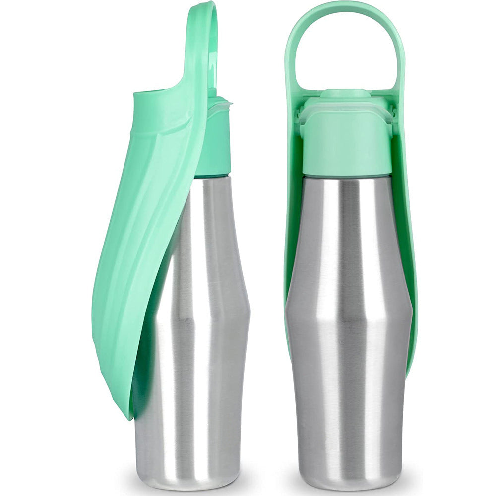 Soft Silicone Leaf Design Dog Water Bottle