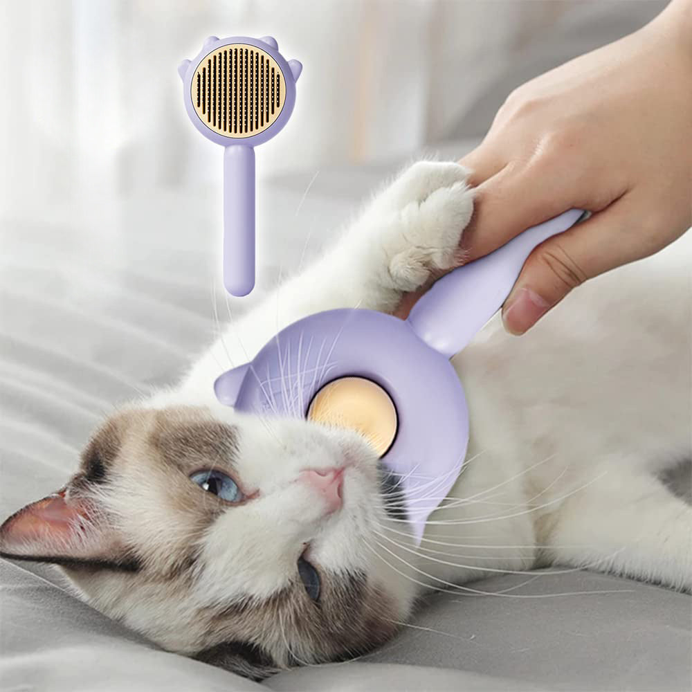 Pet Hair Cleaner Brush with Release Button
