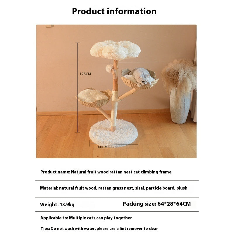 Solid Wood Cat Tree from Natural Fruit Tree