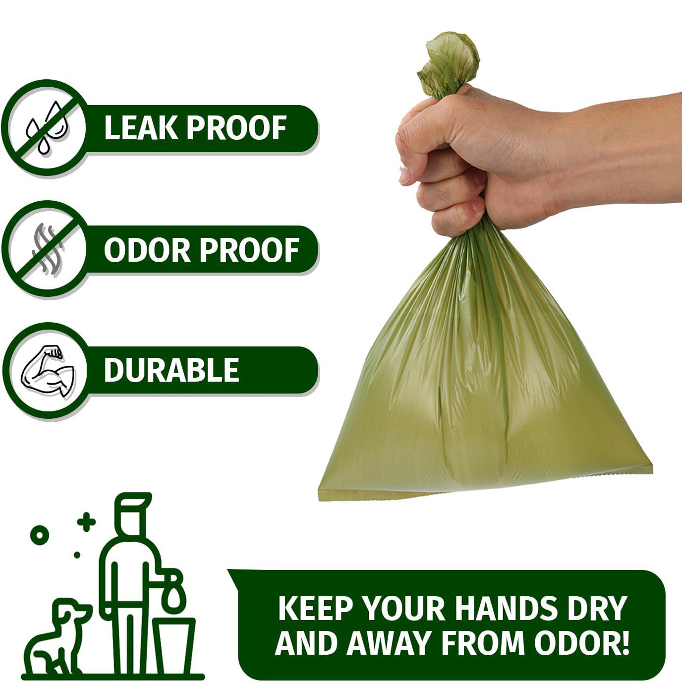 Durable Dog Poop Bags – Leak Resistant