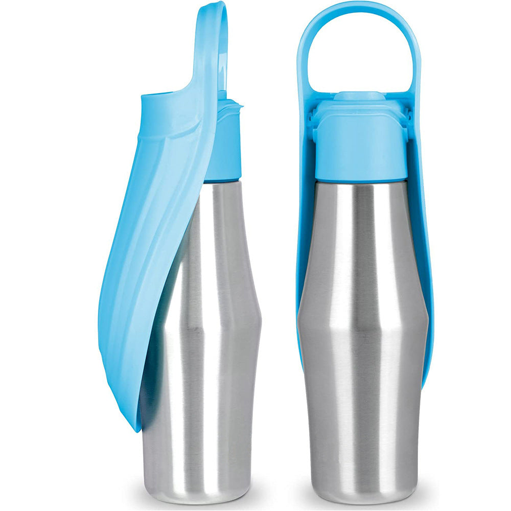 Soft Silicone Leaf Design Dog Water Bottle