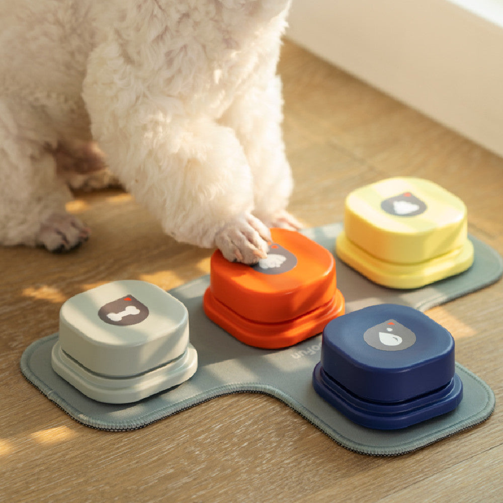 Pet Talking Button Toy – 4 Colors, Recordable & Interactive