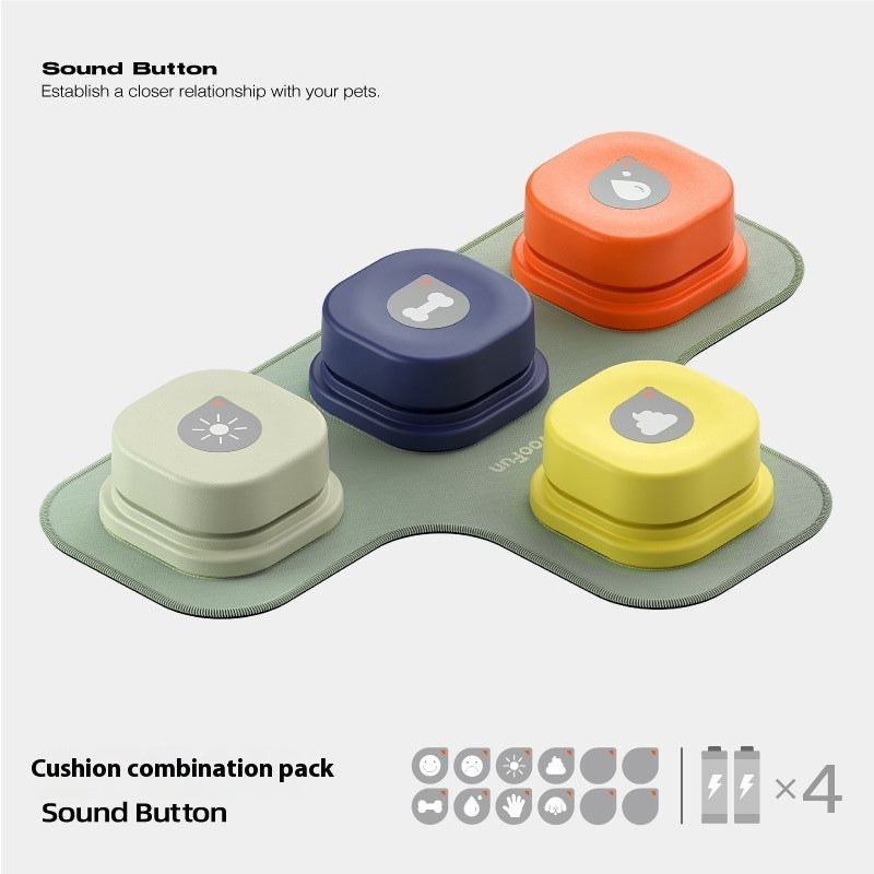 Pet Talking Button Toy – 4 Colors, Recordable & Interactive