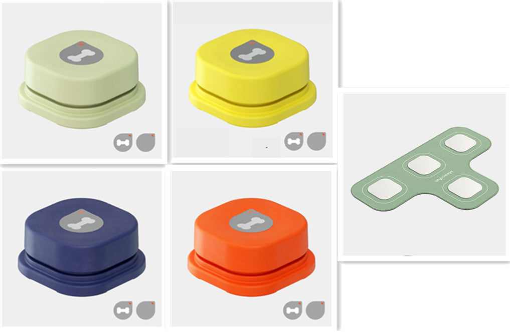 Pet Talking Button Toy – 4 Colors, Recordable & Interactive