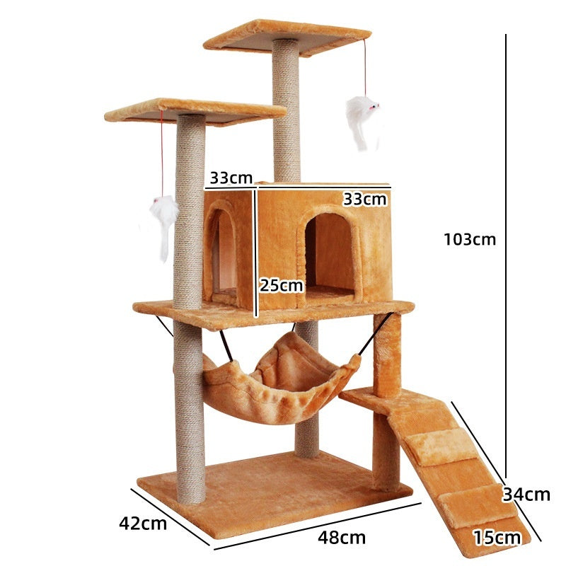Cat Climbing Tree with Scratching Post