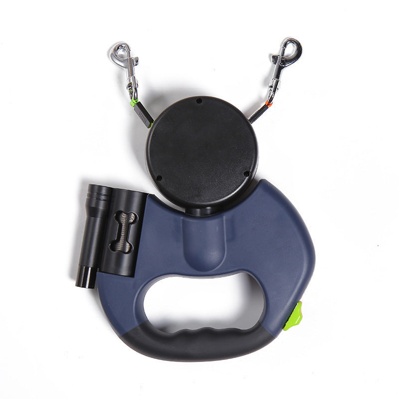 Retractable Reflective Dual Dog Leash