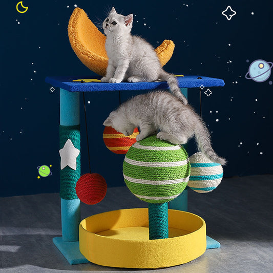 Cartoon-Style Cat Tower