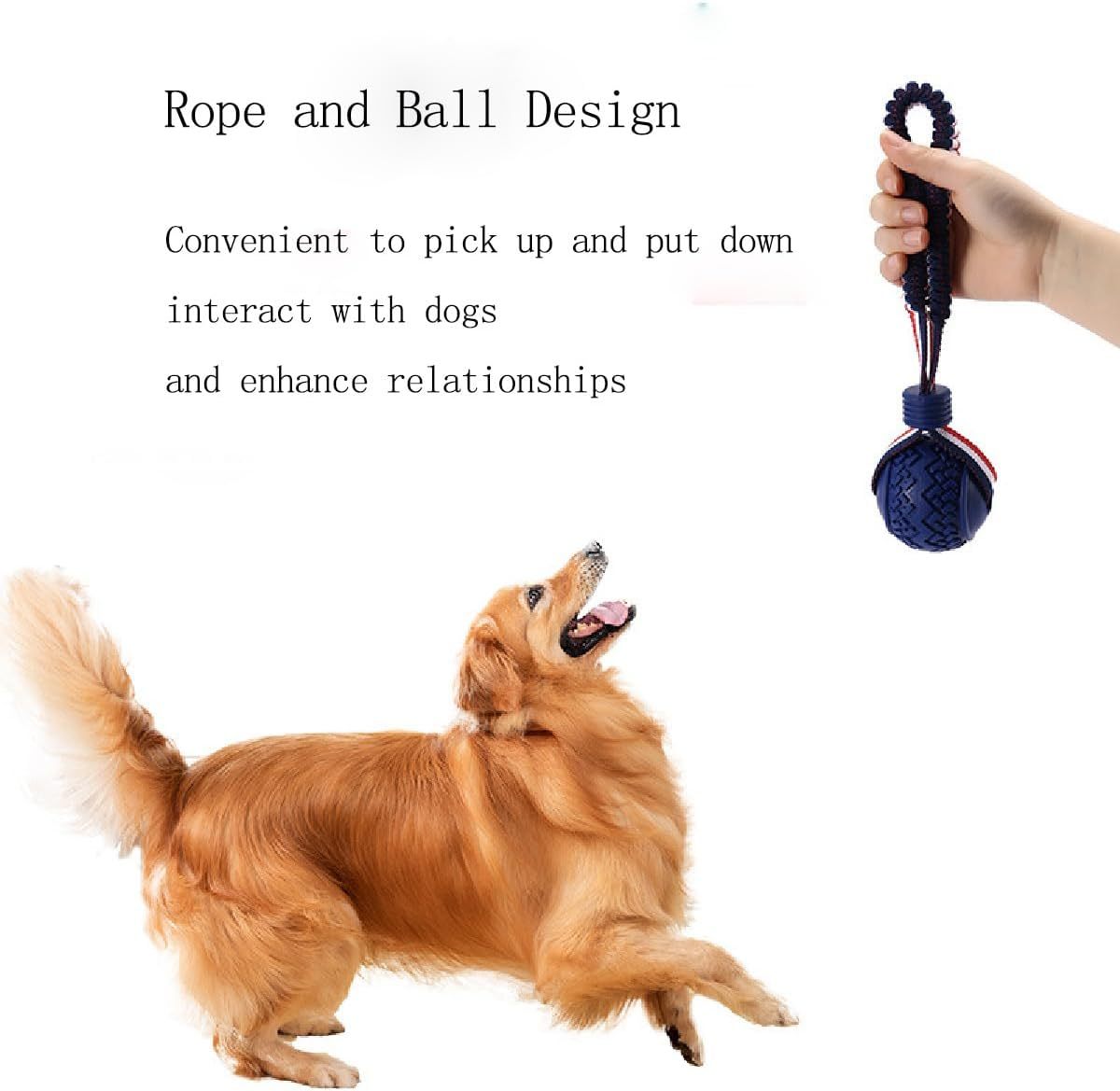 Dog Ball with Rope