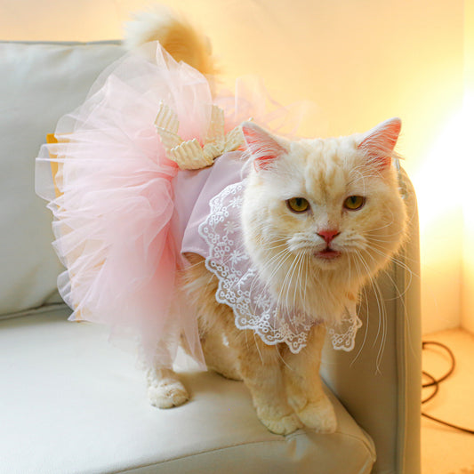 Pink Lace Tulle Tutu Skirt