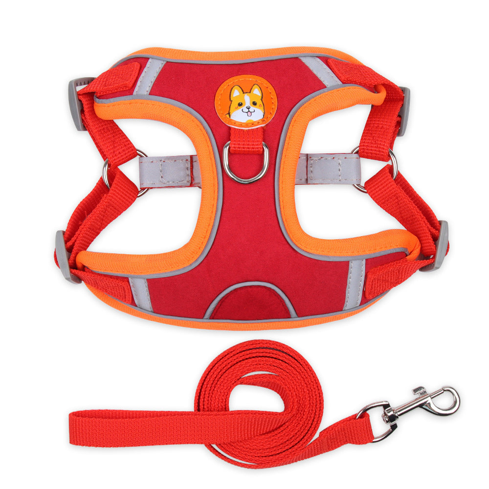 Reflective Soft Mesh Chest Strap Harness
