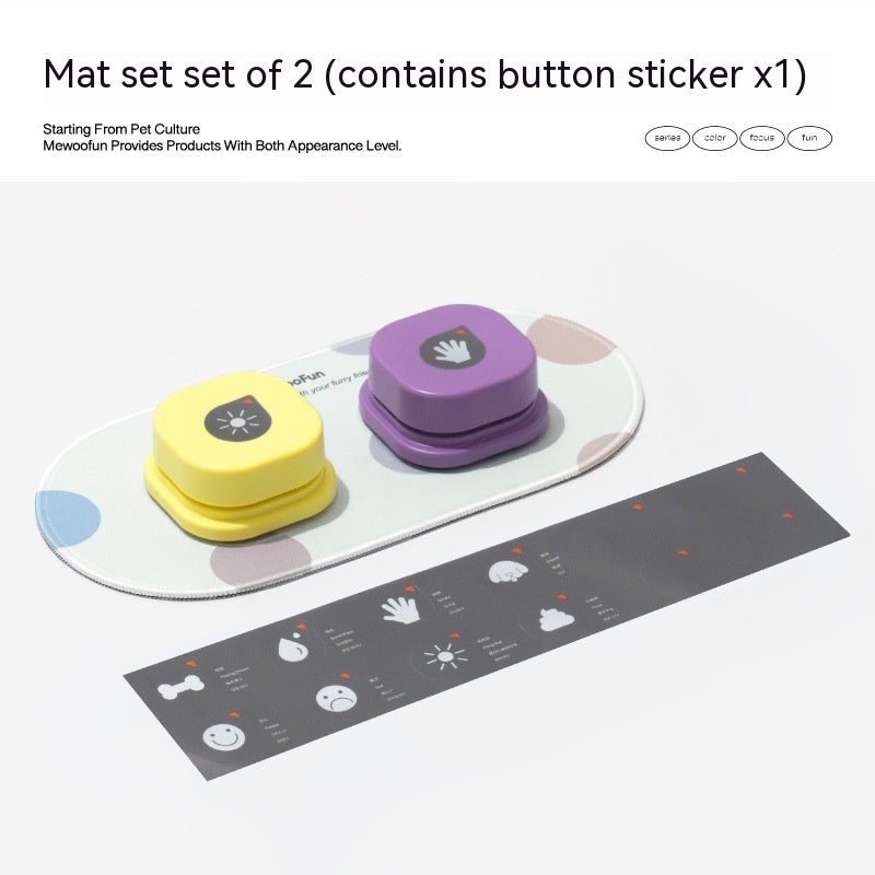 Pet Talking Button Toy – 4 Colors, Recordable & Interactive