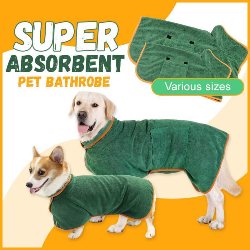 Absorbent Microfiber Pet Bathrobe