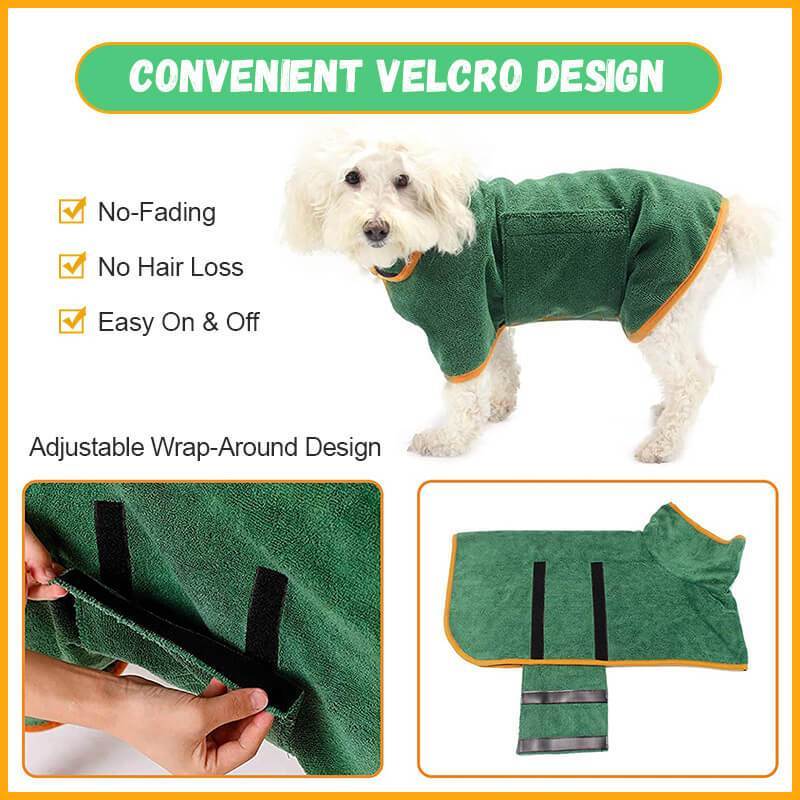 Absorbent Microfiber Pet Bathrobe