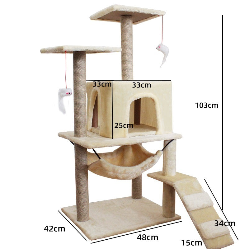 Cat Climbing Tree with Scratching Post