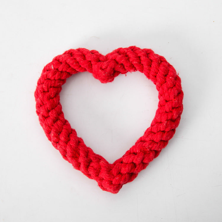 Heart-Shaped Cotton Rope Toy