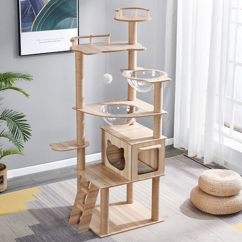 Cat Climbing Frame with Nest and Scratch Board