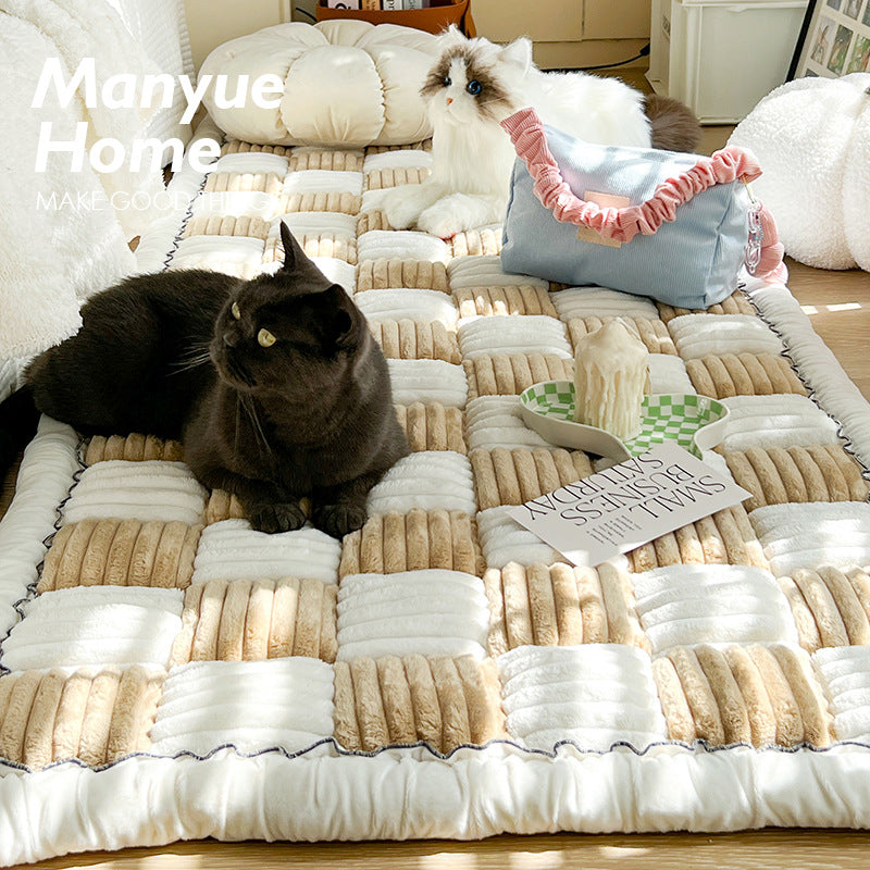Luxury Cotton Sofa Cover & Plush Tatami Cushion