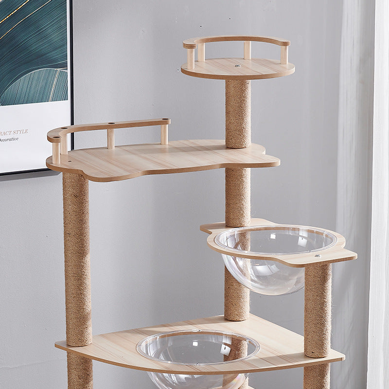 Cat Climbing Frame with Nest and Scratch Board