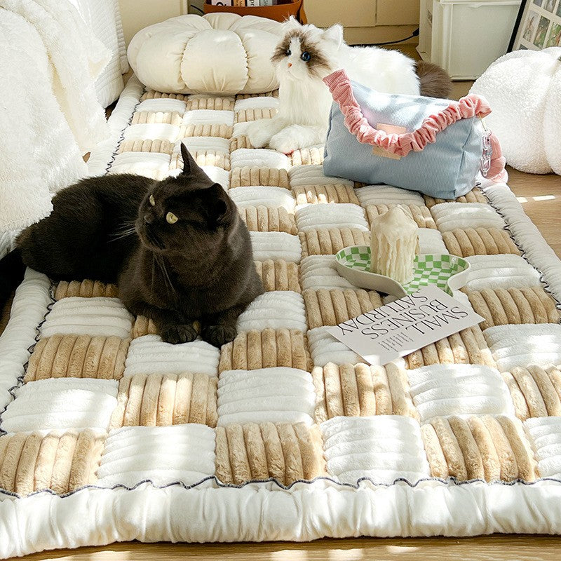 Luxury Cotton Sofa Cover & Plush Tatami Cushion