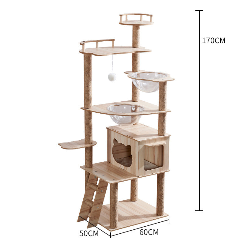 Cat Climbing Frame with Nest and Scratch Board