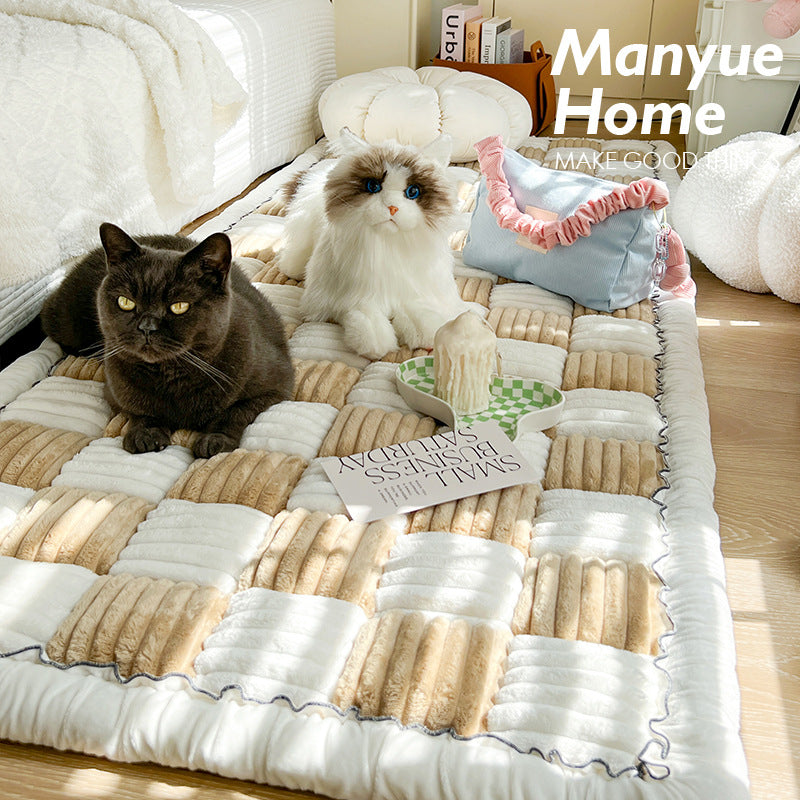 Luxury Cotton Sofa Cover & Plush Tatami Cushion