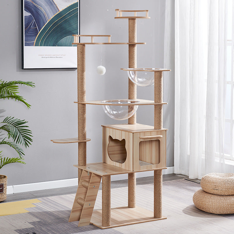 Cat Climbing Frame with Nest and Scratch Board
