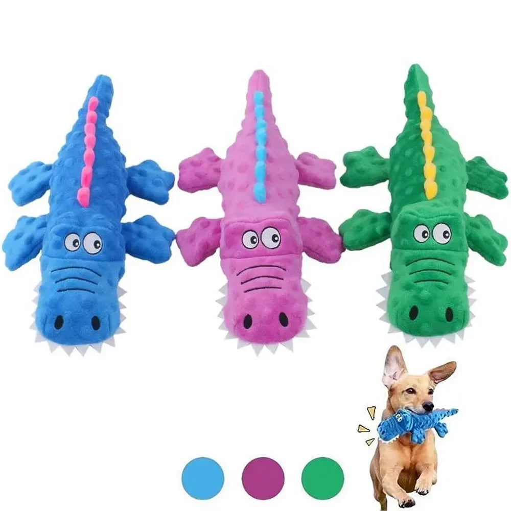 Plush Crocodile Dog Toy