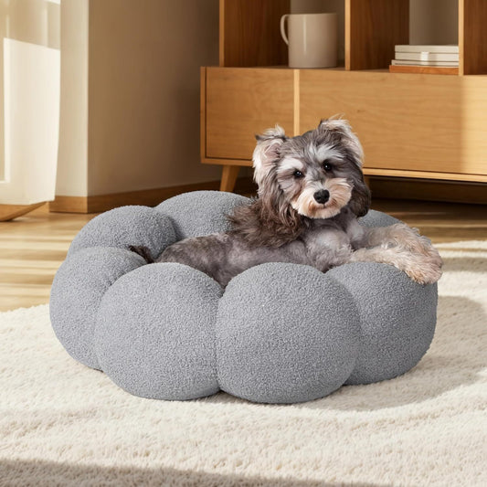 Fluffy Flower-Shaped Calming Bed Small Dogs