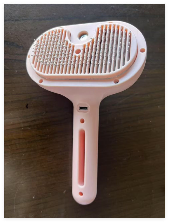 Self-Cleaning Pet Hair Remover Brush with Built-in Mist Humidifier