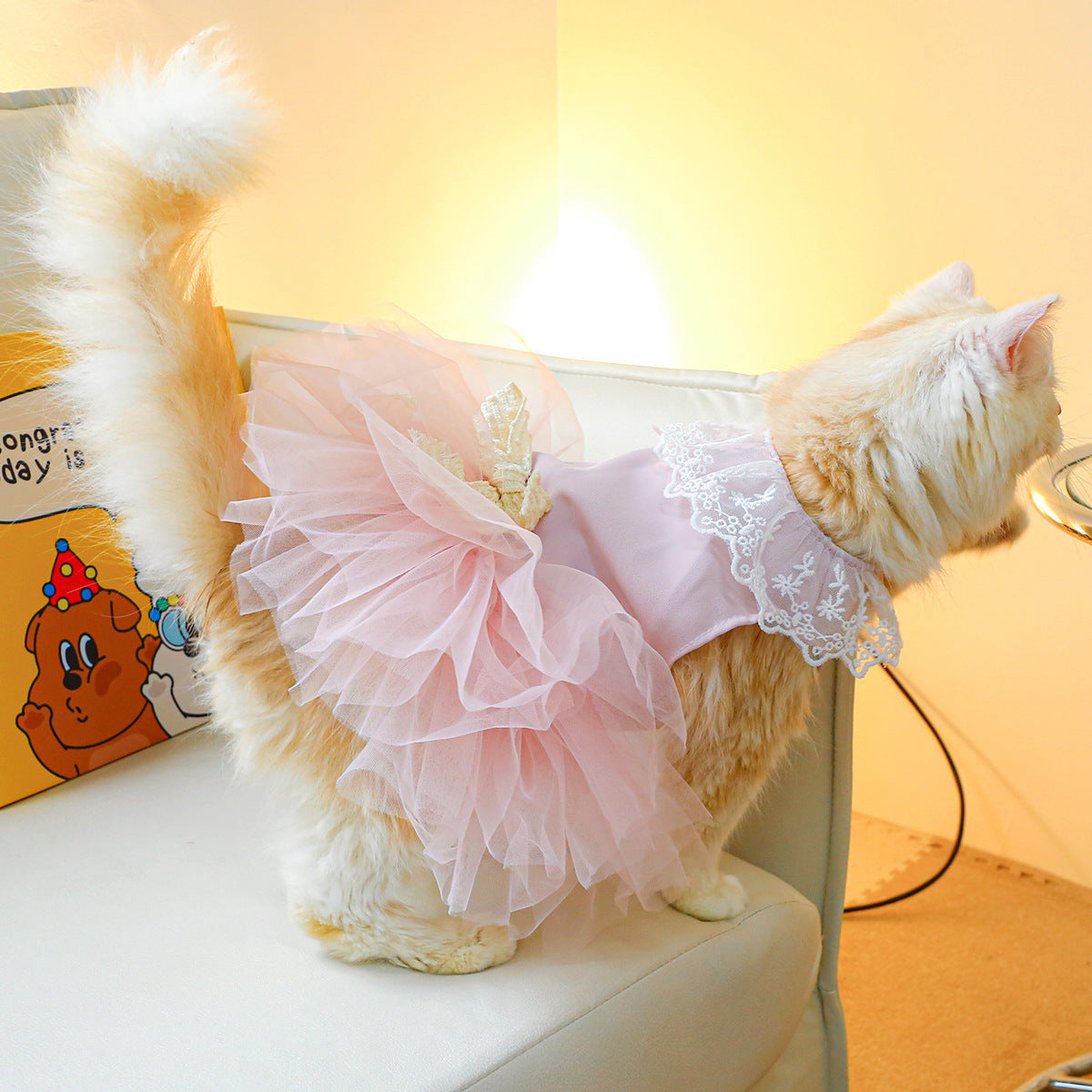 Pink Lace Tulle Tutu Skirt