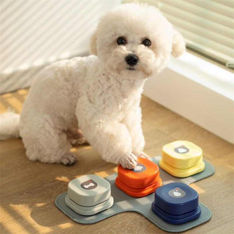 Pet Talking Button Toy – 4 Colors, Recordable & Interactive